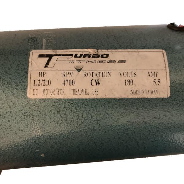 موتور تردمیل 180 ولت 1.2 HP طول 19 سانت توربو مدل (آبی باریک) (بدون شفت پروانه)